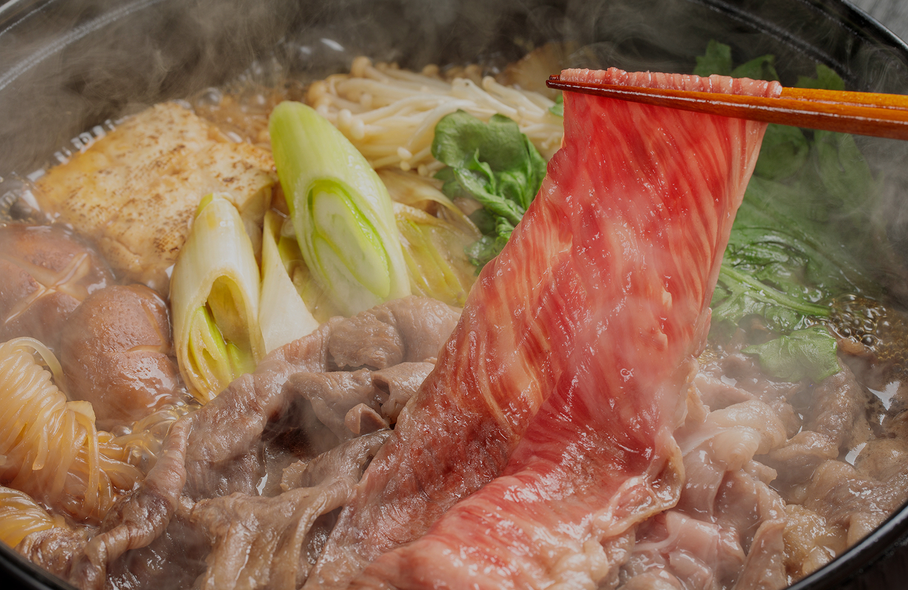 Close-up of marbled wagyu steak