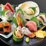 海鲜问屋 地鱼屋 滨松町店_来自日本全国各地的时令鲜鱼“绚烂”生鱼片五拼（1人份）