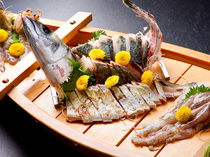 割烹旅馆  志MIZU_交给＜Aruji＞  当日捕捞的岛鱼套餐