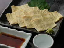 神田MATSUYA_由产地直接送达的新鲜“山葵豆腐皮”