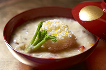日式风味料理 MORISHIMA_由上等的汤汁和冲绳料理结合的 『浇汁地豆豆腐的豆皮』