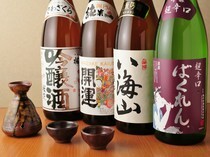涮禅 神乐坂店_适合与涮涮锅或铁板烧一同享用的“每月更替纯米酒、每月更替纯米吟醸酒”