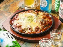 韩国chicken DAOL_融化芝士美味锅“芝士辣炒小章鱼五花肉”