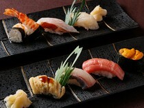 日本料理“花历”_在有特别感的10个寿司吧台座席上品尝“寿司套餐   鲜鱼握寿司”