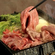 京之町 梅田店_特选黑毛和牛、甜酒和味增的寿喜烧 和牛红肉