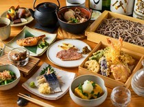山形荞麦茶寮 月之山_品尝手工荞麦面等日本时令美味的“厨师长推荐套餐”