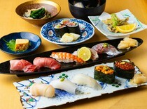 鱼料理 涩谷 吉成本店 丸之内店_以最高级食材和时令佳肴编织的“极上握寿司十个套餐”