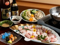 日本料理与冲绳料理  翔菊〜Shogiku〜_使用纯种阿古猪肉的“阿古涮涮锅套餐 单份”