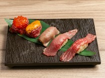 肉NOASATSU_以精致的风格享受近江牛肉美味的“各种肉类寿司”